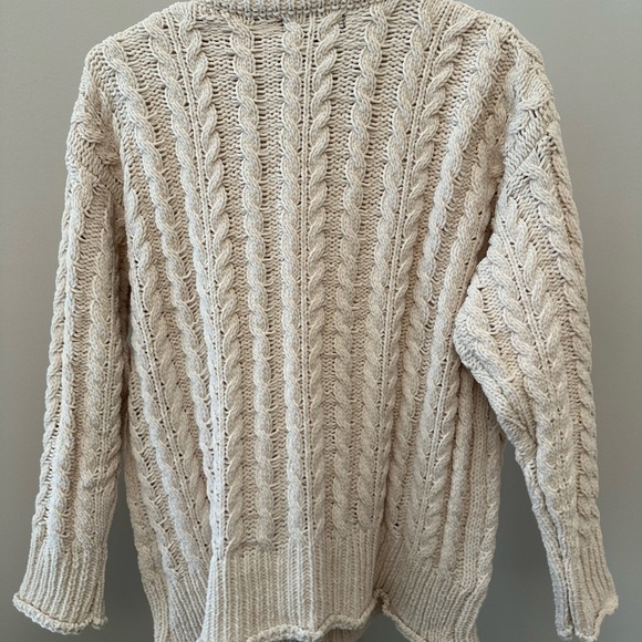 NWT Lulu's Beige Cable Knit Oversized Chunky Turtleneck Sweater Size XS - Picture 11 of 11